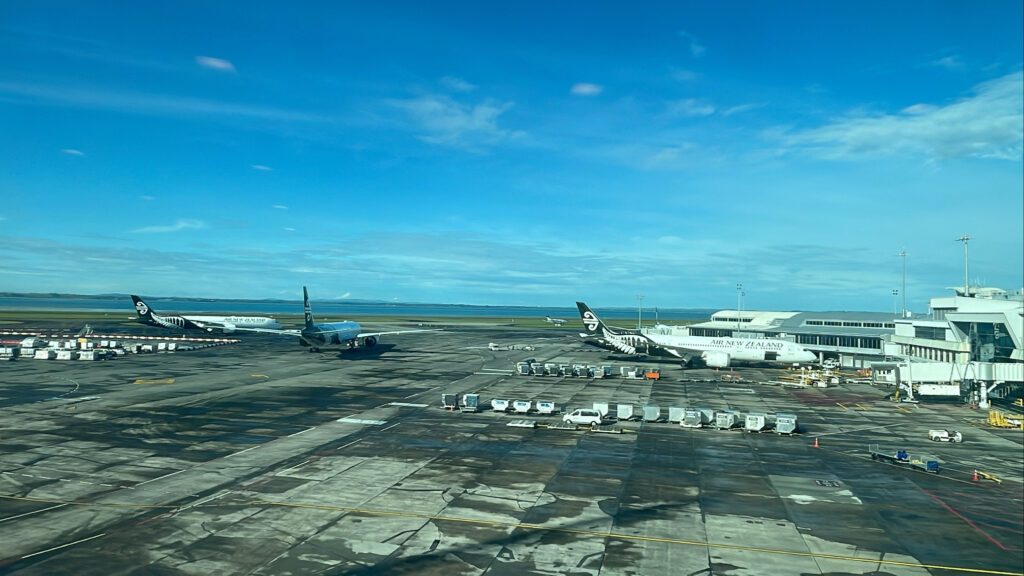 Auckland Airport Apron view from the Air New Zealand Lounge