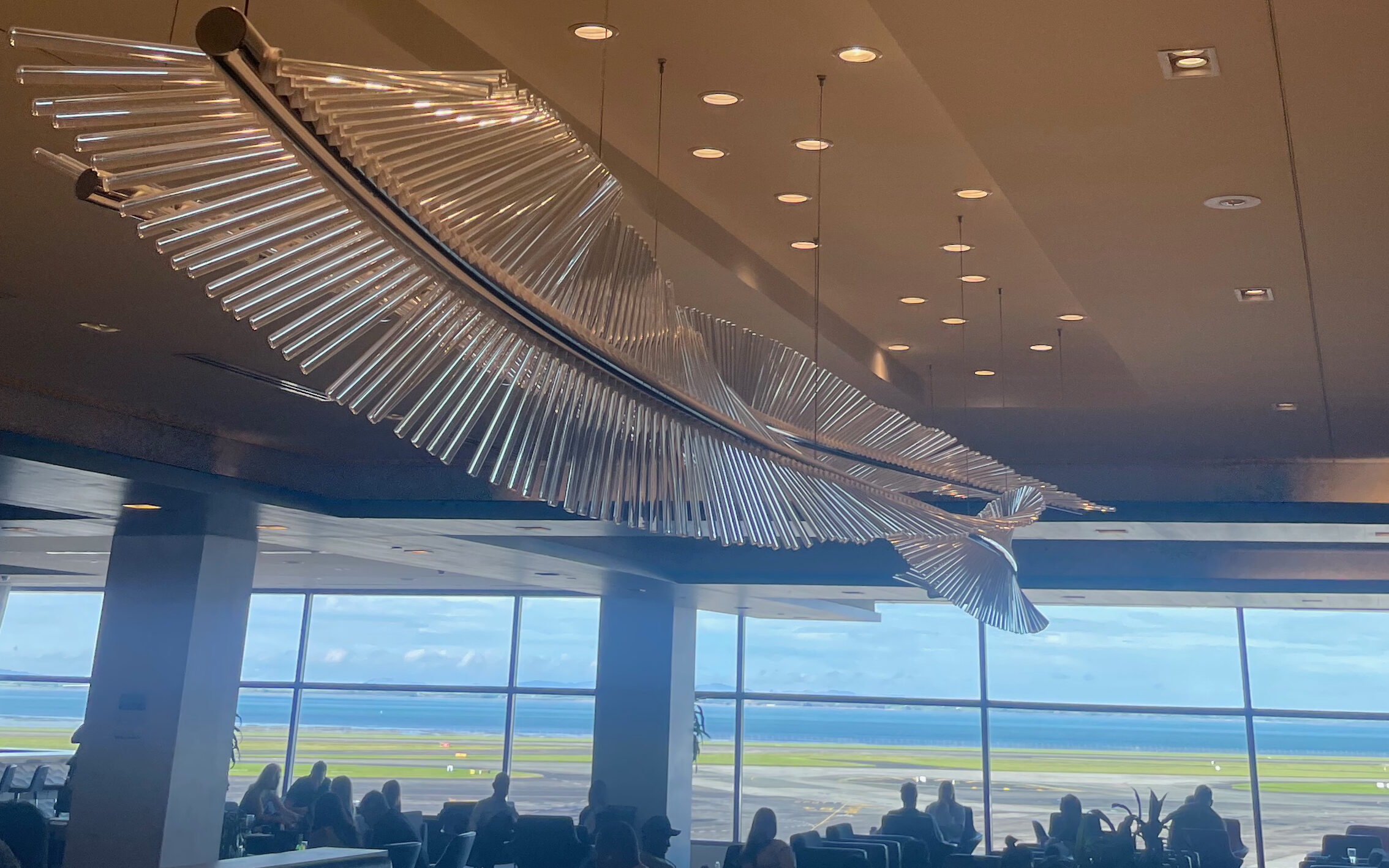 Light Fixture at Air New Zealand Auckland Airport Lounge