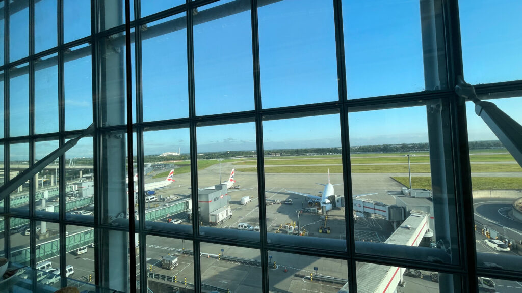 Parked British Airways Aircraft at London Heathrow Airport Terminal 5