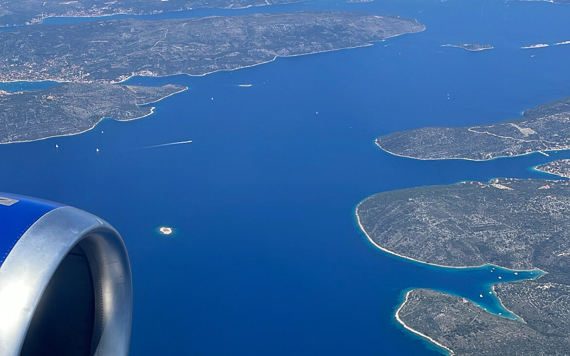 Split, Croatia view from British Airways Airplane window