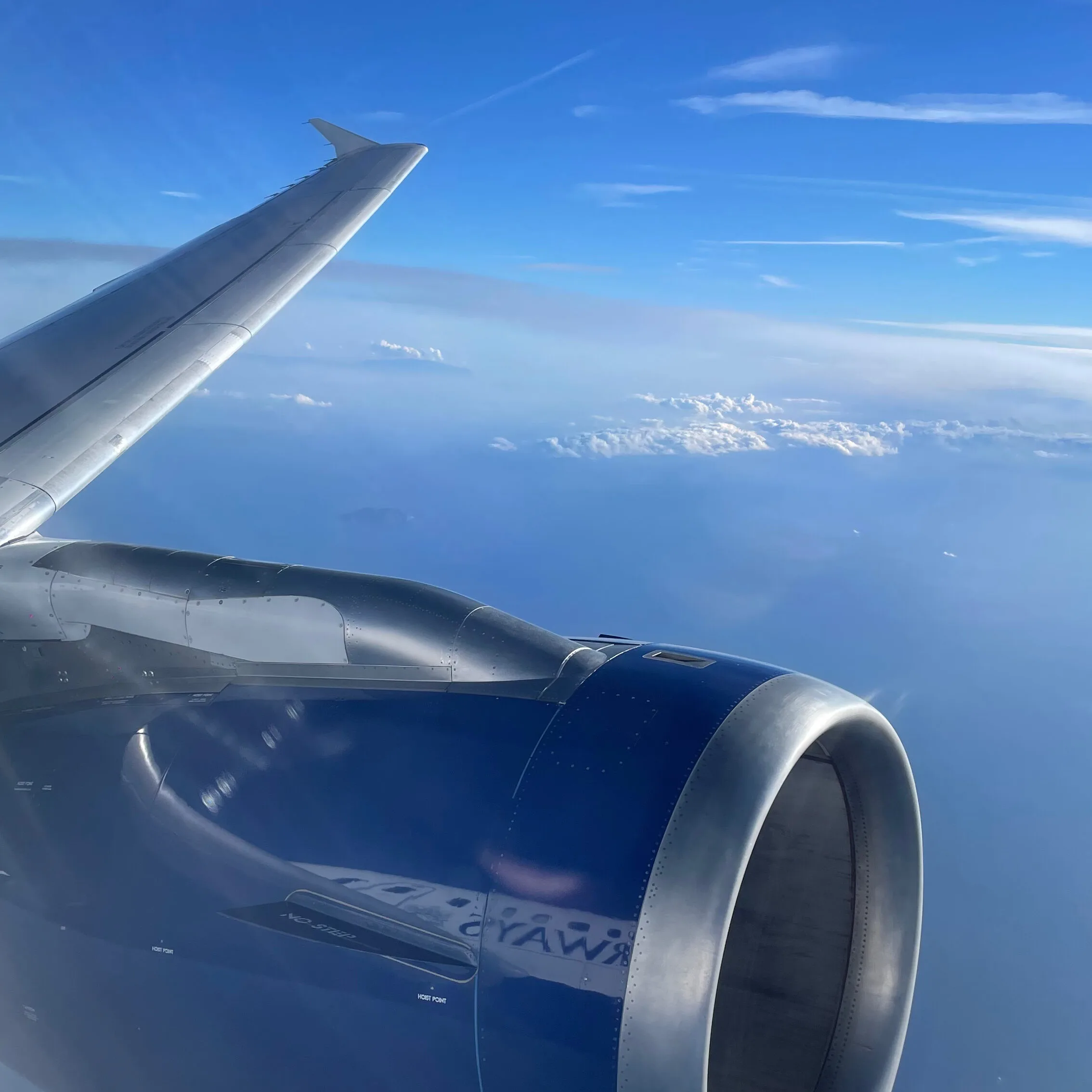 British Airways Engine View from Plane