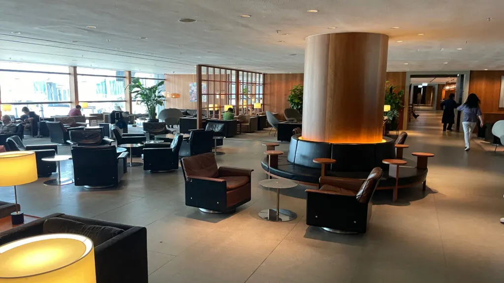 Seating in The Bar in the Cathay Pacific Lounge