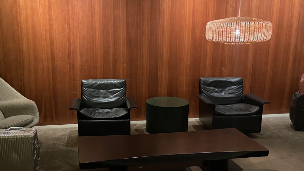 Seating options in the Cathay Pacific Lounge