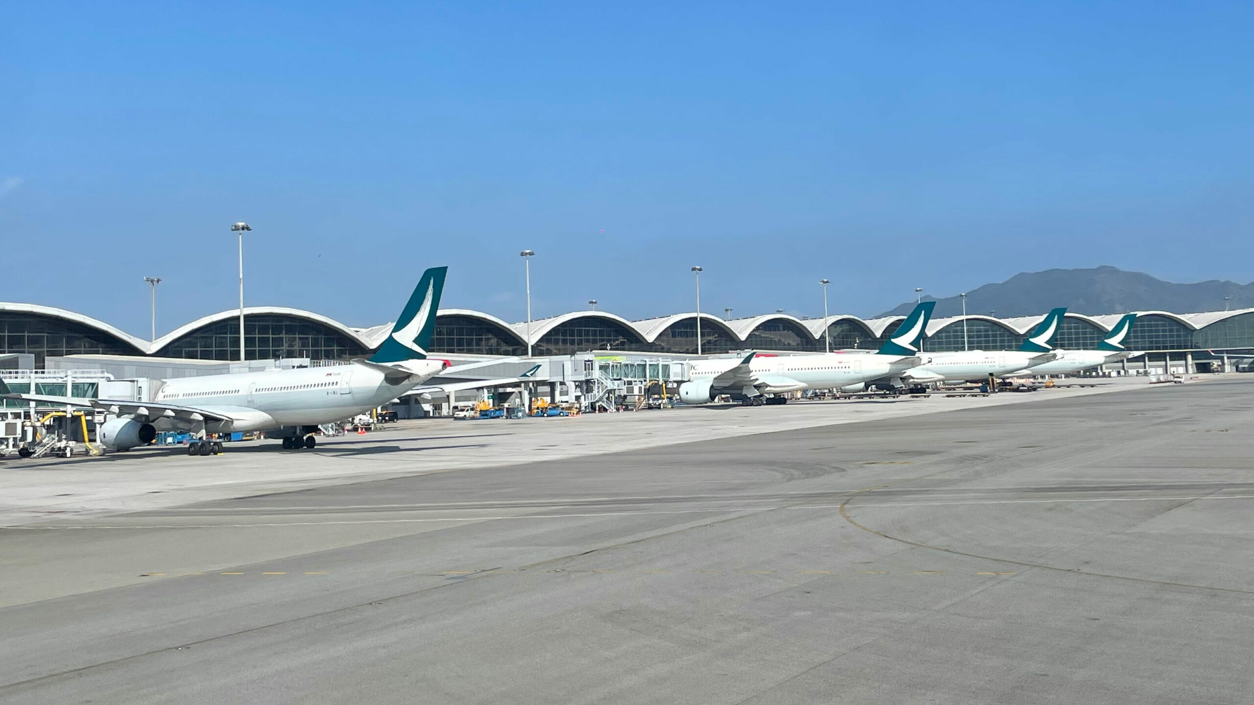 Cathay Pacific Airplanes at Hong Kong International Airport