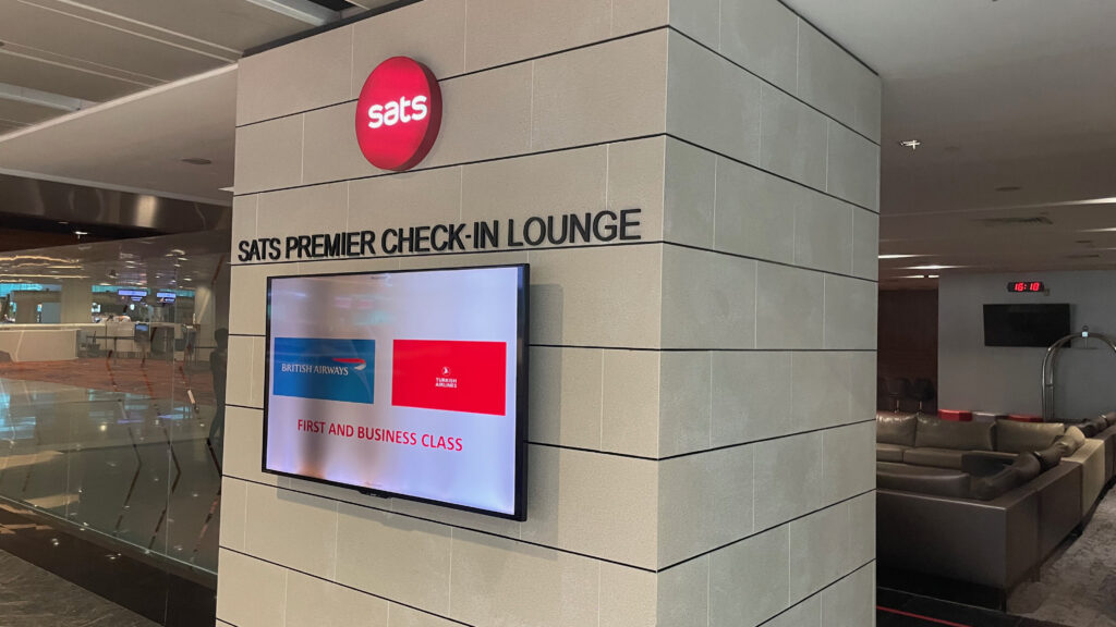 SATS Premier Check In Lounge at Singapore Changi