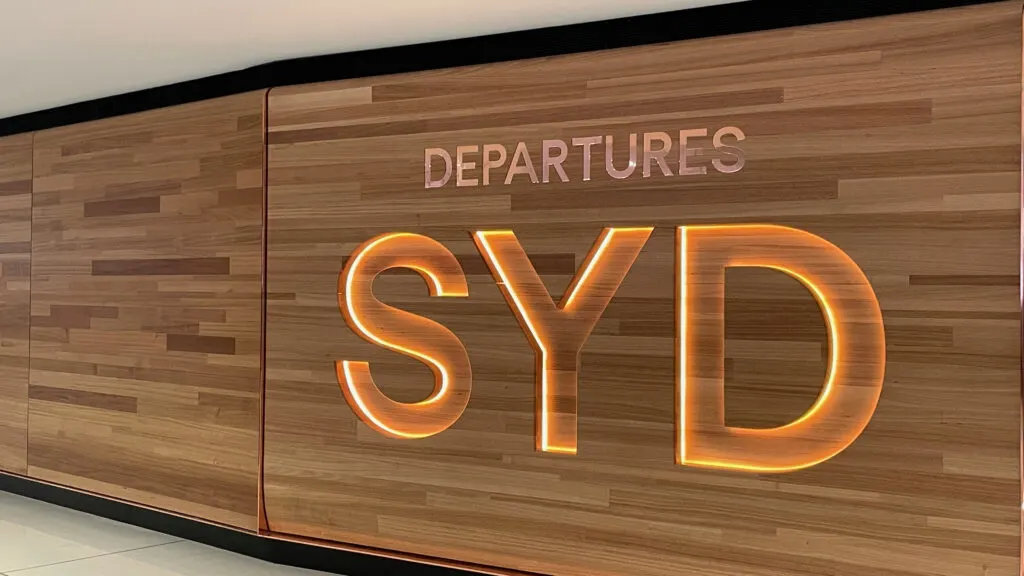 Sydney Airport Departure Sign, SYD
