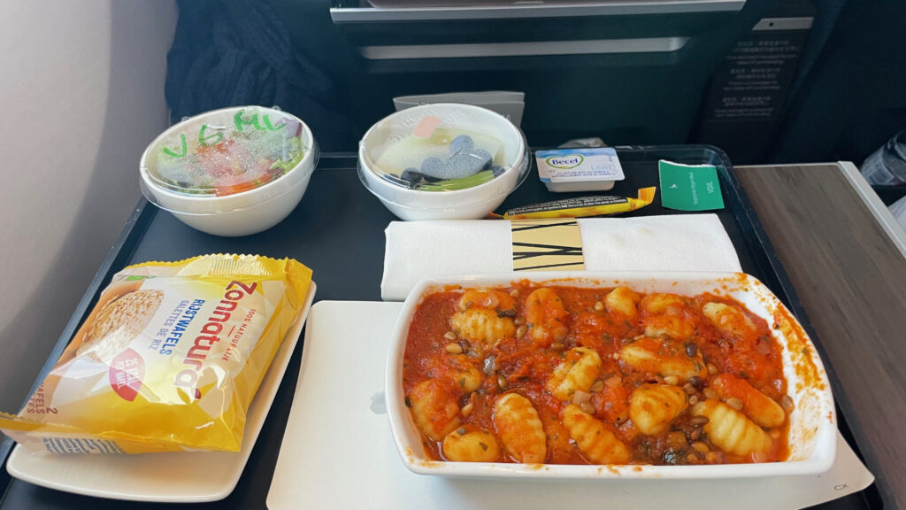 Cathay Pacific Premium Economy VGML Lunch Meal