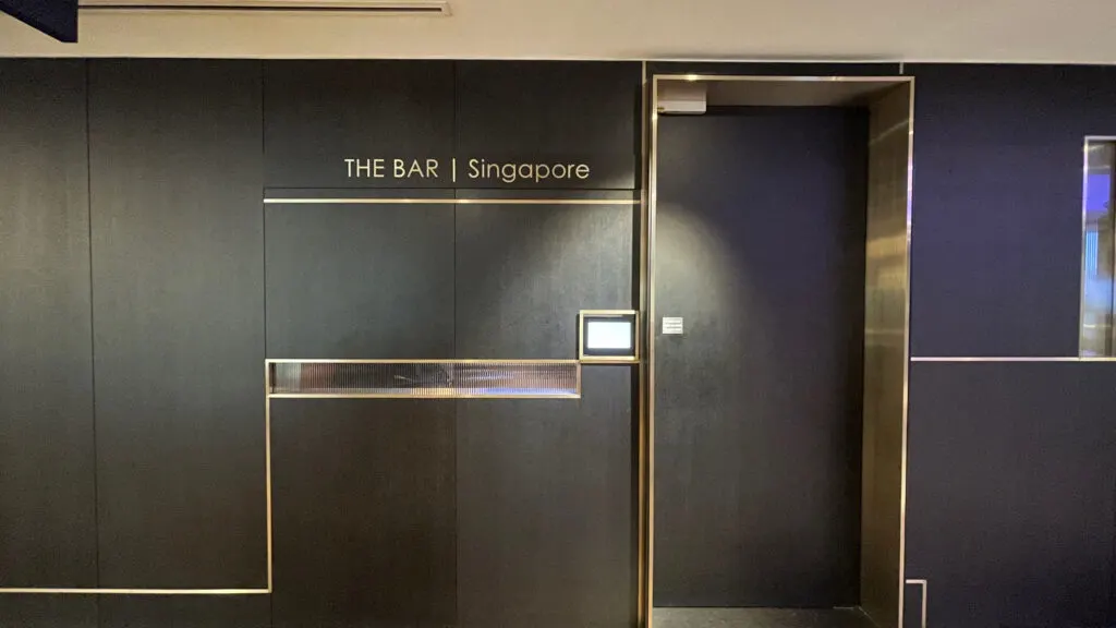 The Bar at British Airways Singapore Lounge for First Class Passengers