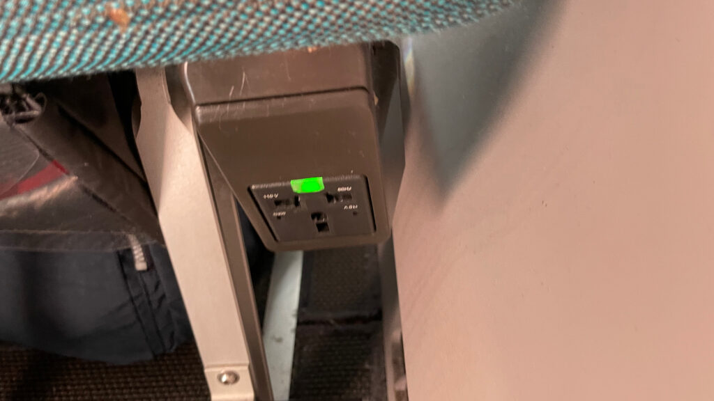 Cathay Pacific A350 Economy universal power outlets